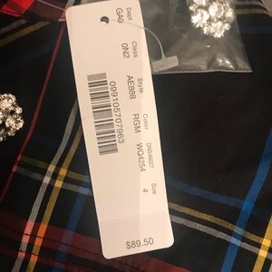 J crew jeweled top multi colored top